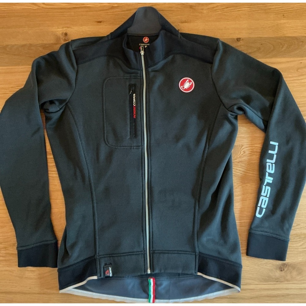 Castelli Polartec Full Zip Cycling Jacket Thermal Jersey Fleece Lined Mens XL